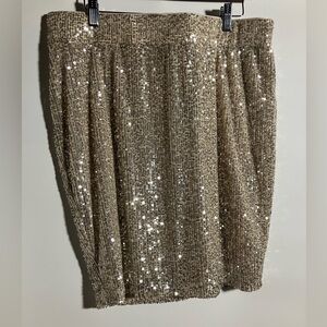 NWT Torrid Sparkling Gold Sequin Mini Skirt